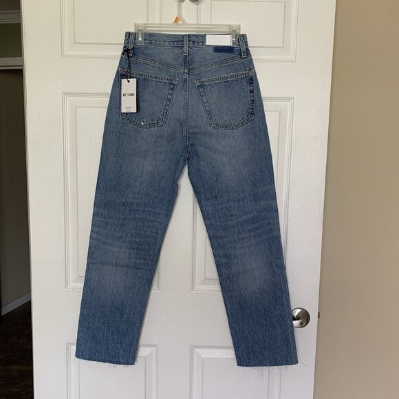 RE/DONE 70's Ultra High Rise Stove Pipe Jeans Blue Women’s 27 NWT Anthropologie - Picture 8 of 15